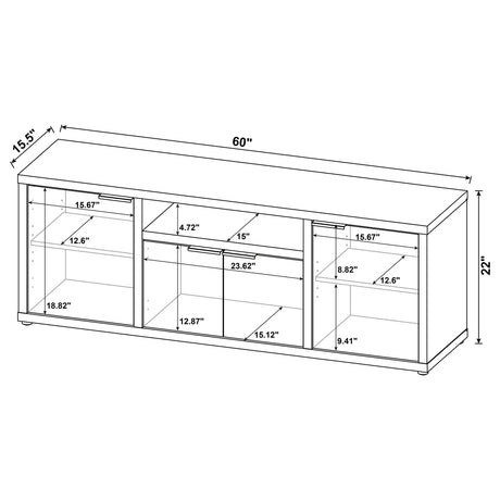 Tabby 3-piece 60" TV Entertainment Center Mango 701702-SET - Ella Furniture