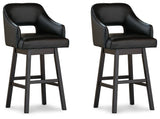 Tallenger Black/dark Brown 2-Piece Bar Stool PKG008409 - D380-930 | D380-930 - Ella Furniture