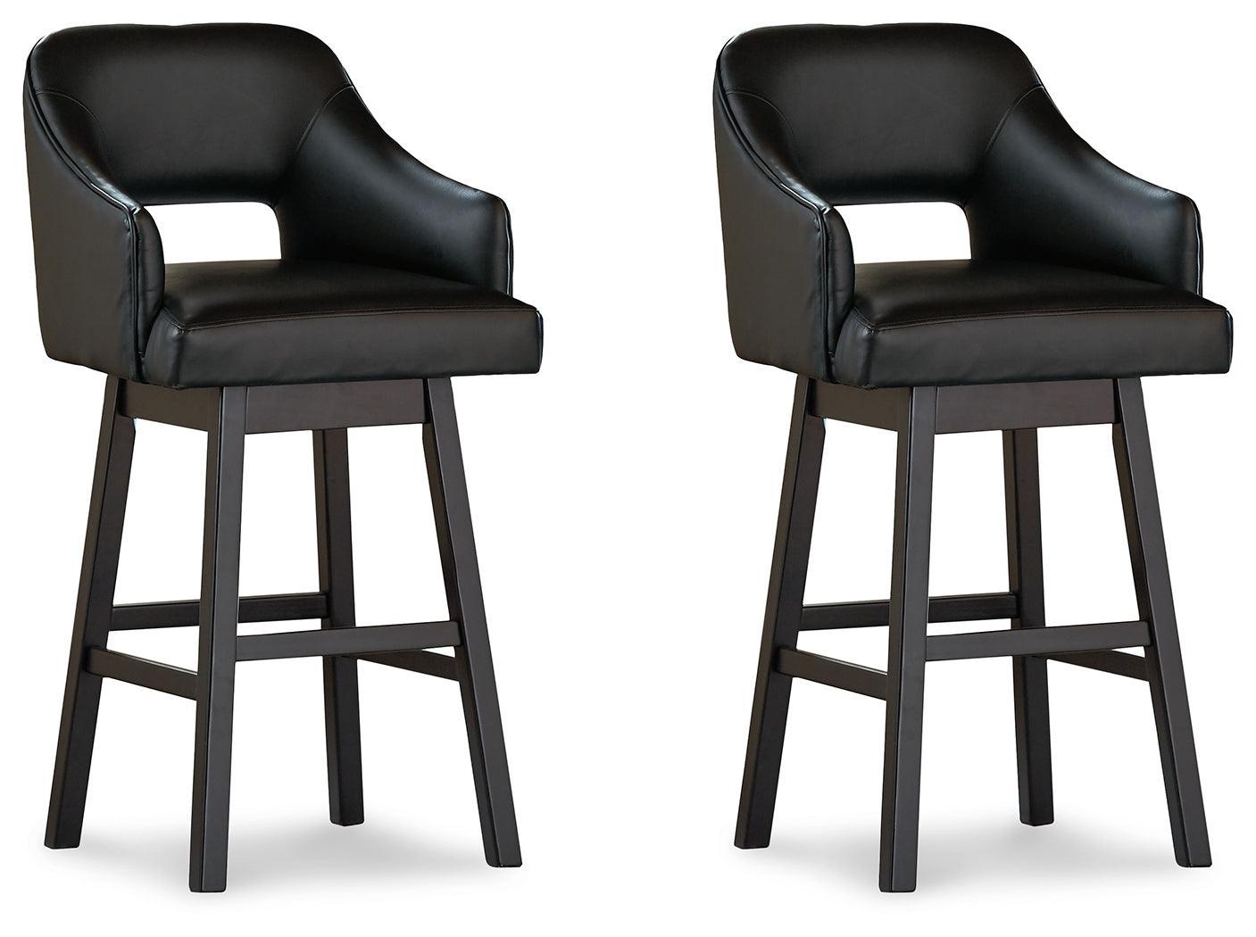 Tallenger Black/dark Brown 2-Piece Bar Stool PKG008409 - D380-930 | D380-930 - Ella Furniture