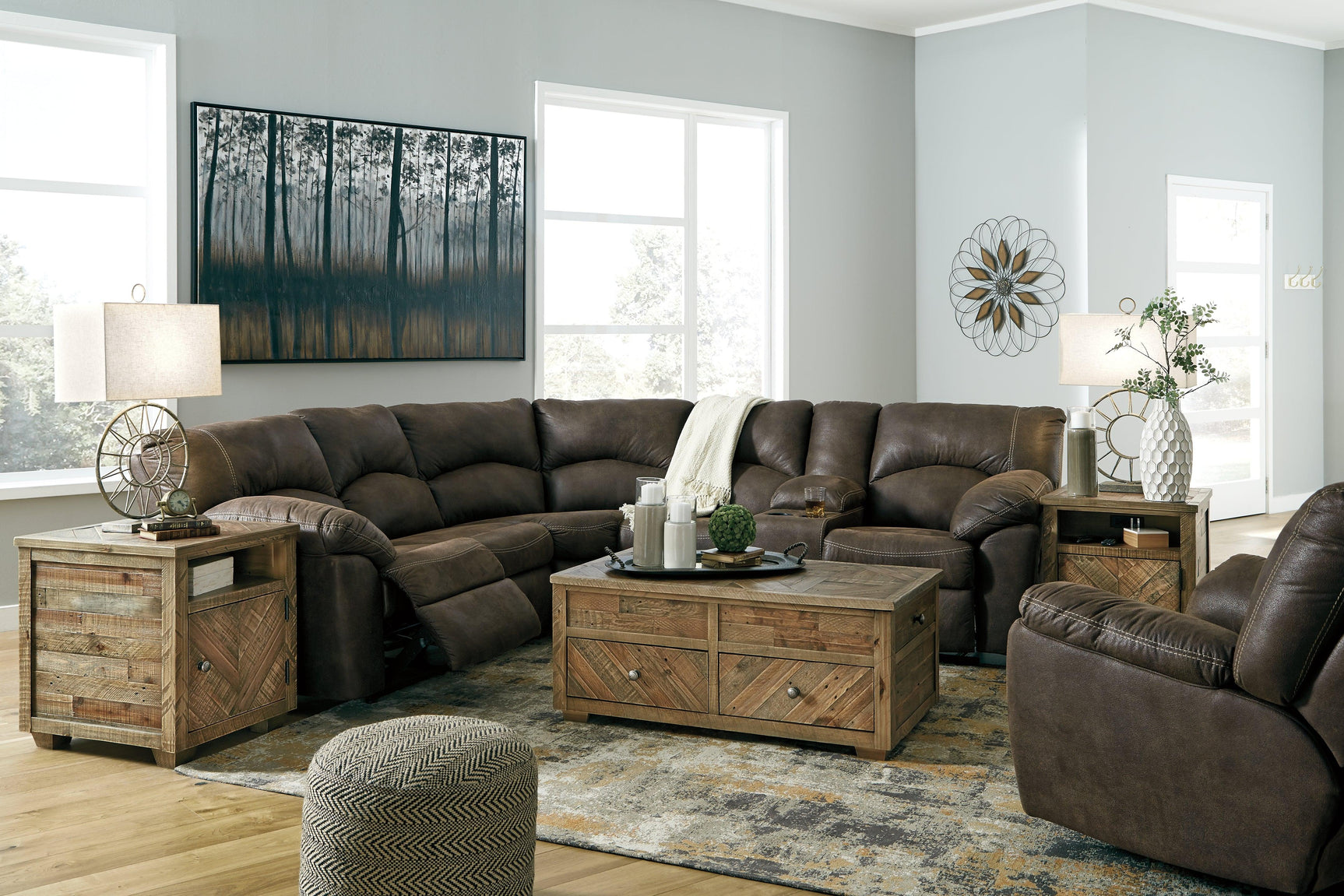 Tambo Canyon 2-Piece Sectional With Recliner - Ella Furniture