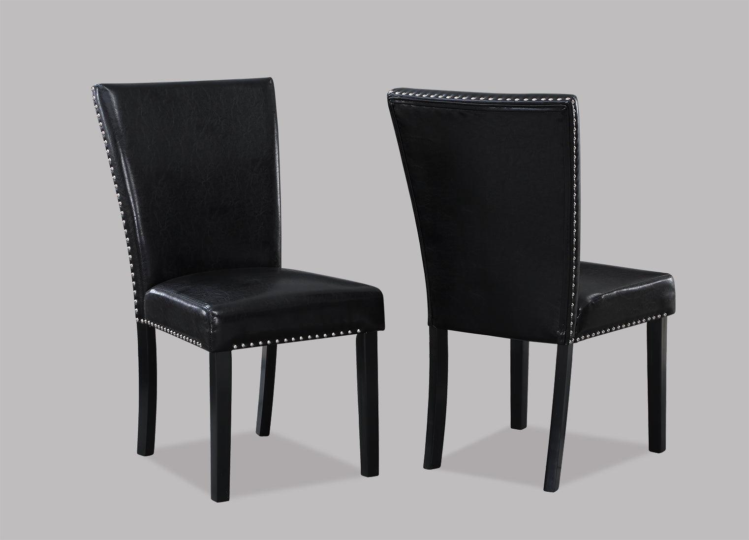 Tanner White/Black Faux Marble Modern Wood And Veneers Dining Room Set - Ella Furniture