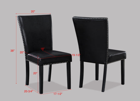 Tanner White/Black Faux Marble Modern Wood And Veneers Dining Room Set - Ella Furniture