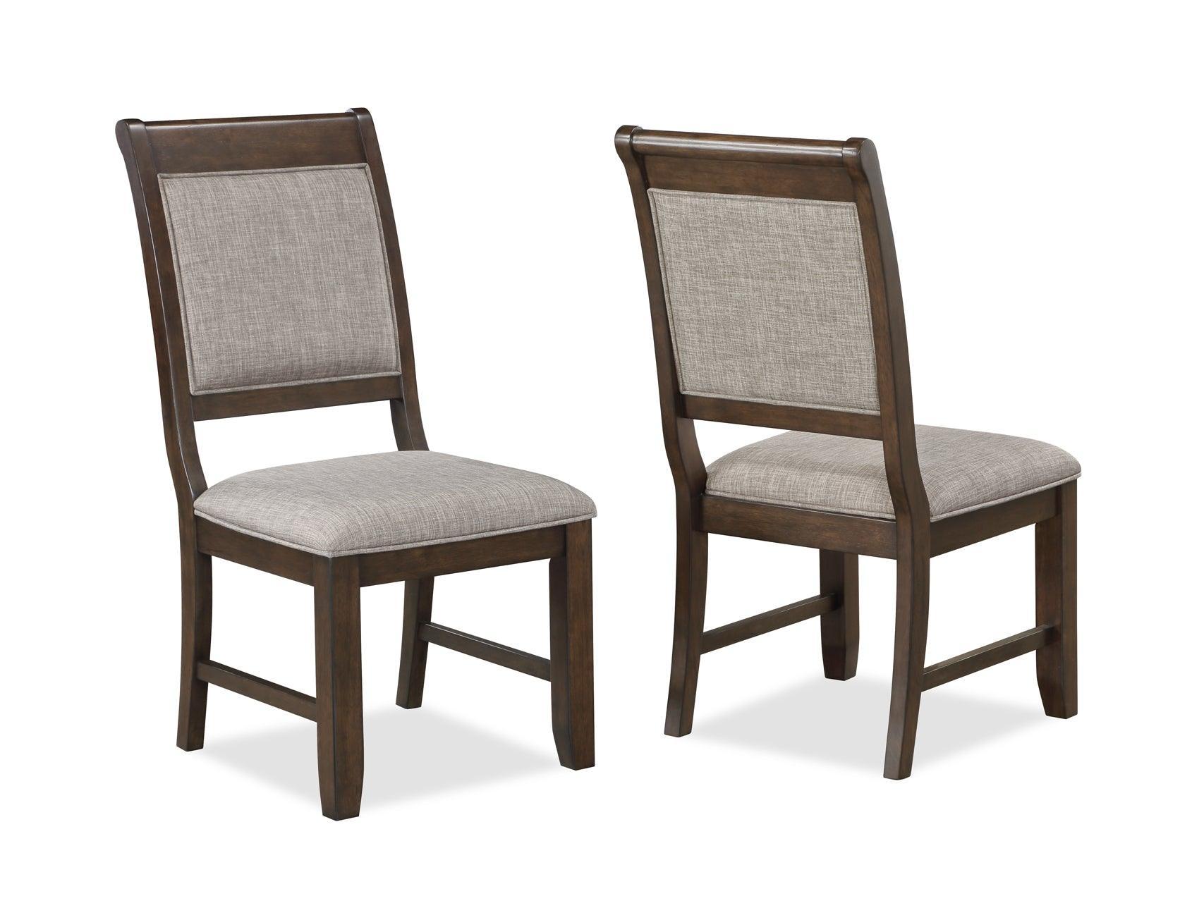 Tarin Brown Finish Transitional Classic Fabric Wood Sideboard Dining Room Set - Ella Furniture