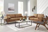Telora Caramel Sofa And Loveseat - Ella Furniture