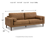 Telora Caramel Sofa, Loveseat, Chair And Ottoman - Ella Furniture