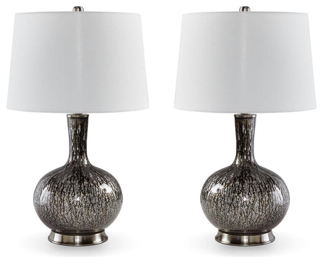 Tenslow Antique Black 2-Piece Table Lamp Set - Ella Furniture