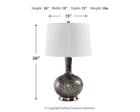 Tenslow Antique Black 2-Piece Table Lamp Set - Ella Furniture