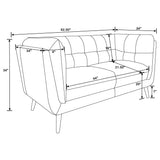 Thatcher Thatcher 2-piece Upholstered Tuxedo Arm Sofa Set Brown 509421-S2 - Ella Furniture