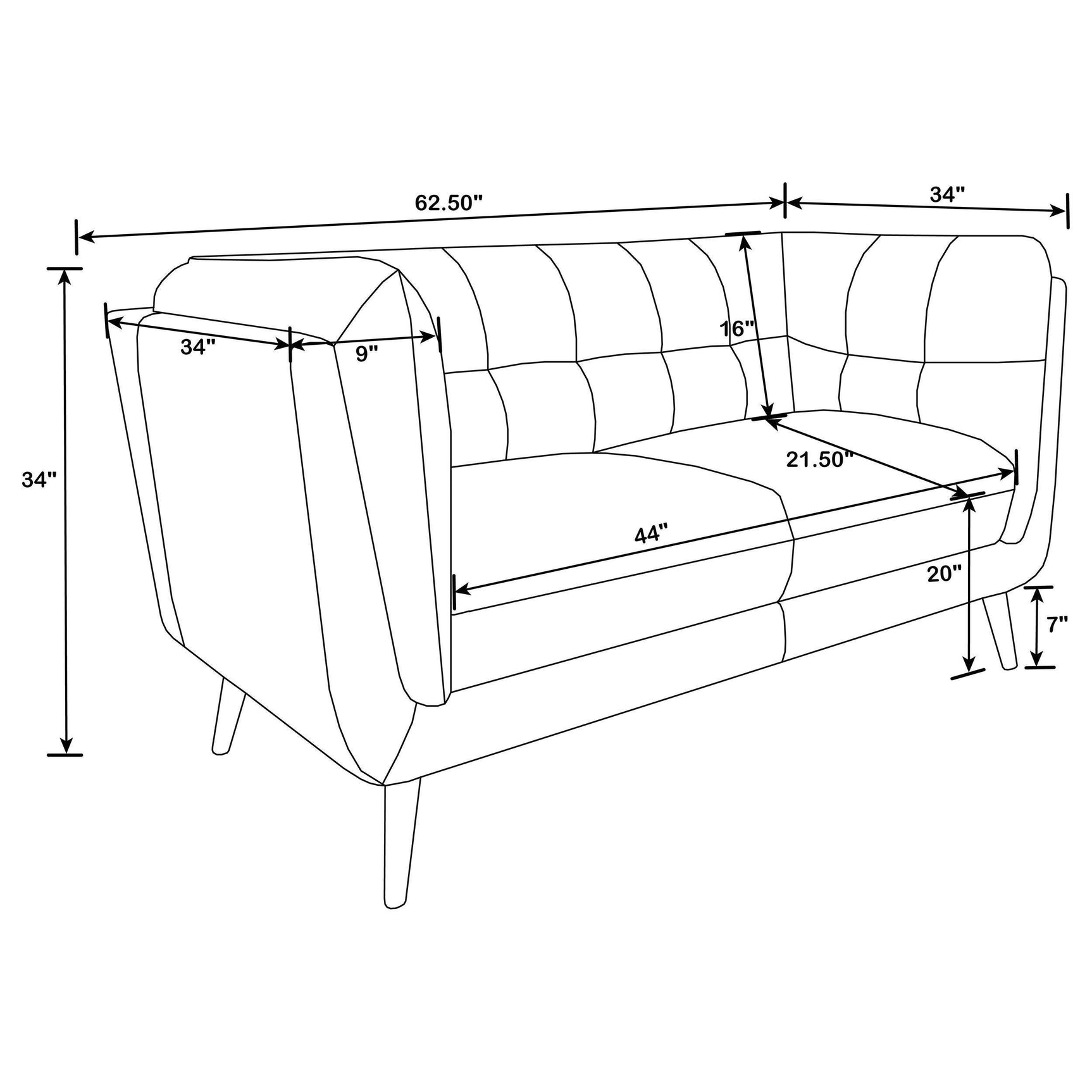 Thatcher Thatcher 2-piece Upholstered Tuxedo Arm Sofa Set Brown 509421-S2 - Ella Furniture