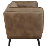 Thatcher Thatcher 2-piece Upholstered Tuxedo Arm Sofa Set Brown 509421-S2 - Ella Furniture
