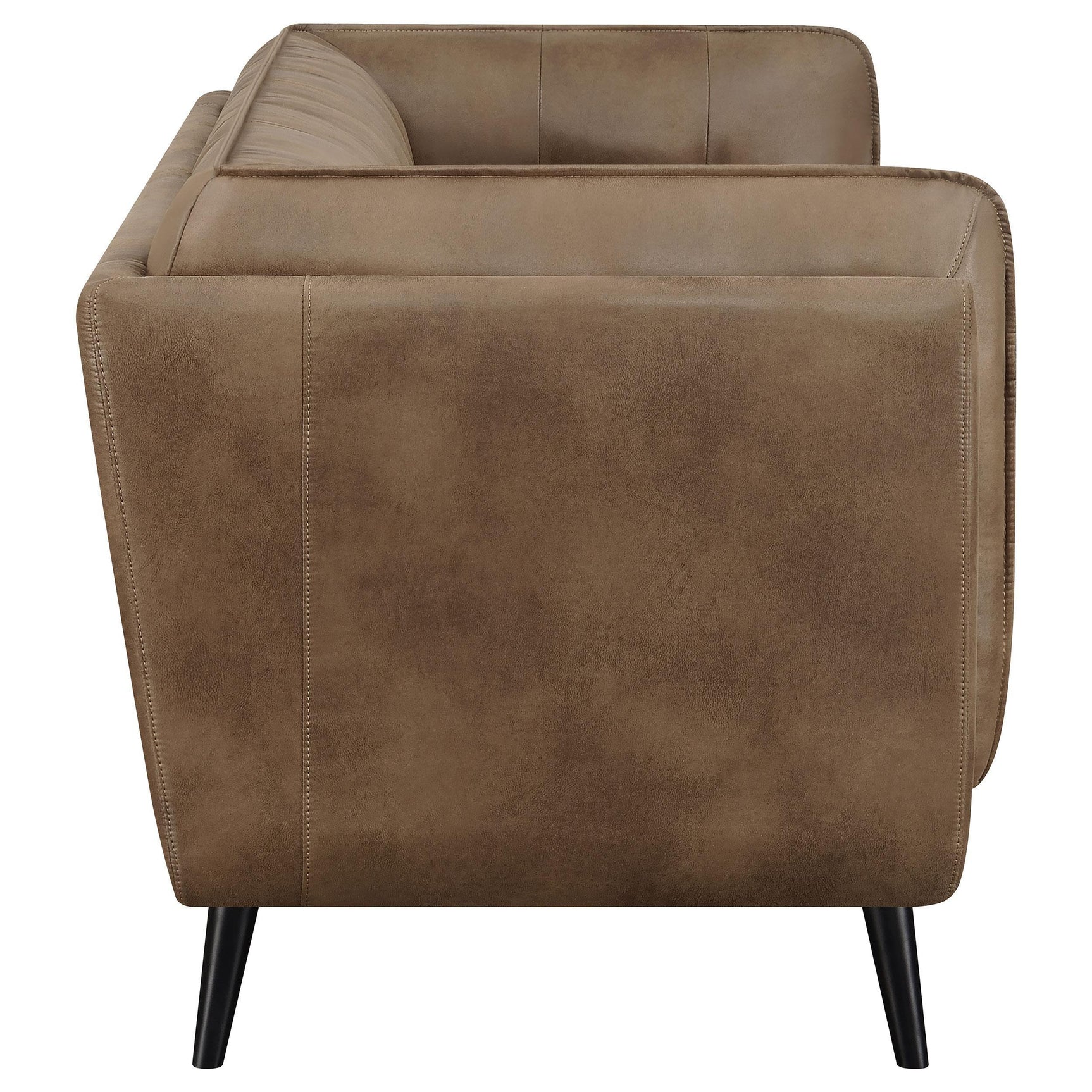 Thatcher Thatcher 2-piece Upholstered Tuxedo Arm Sofa Set Brown 509421-S2 - Ella Furniture