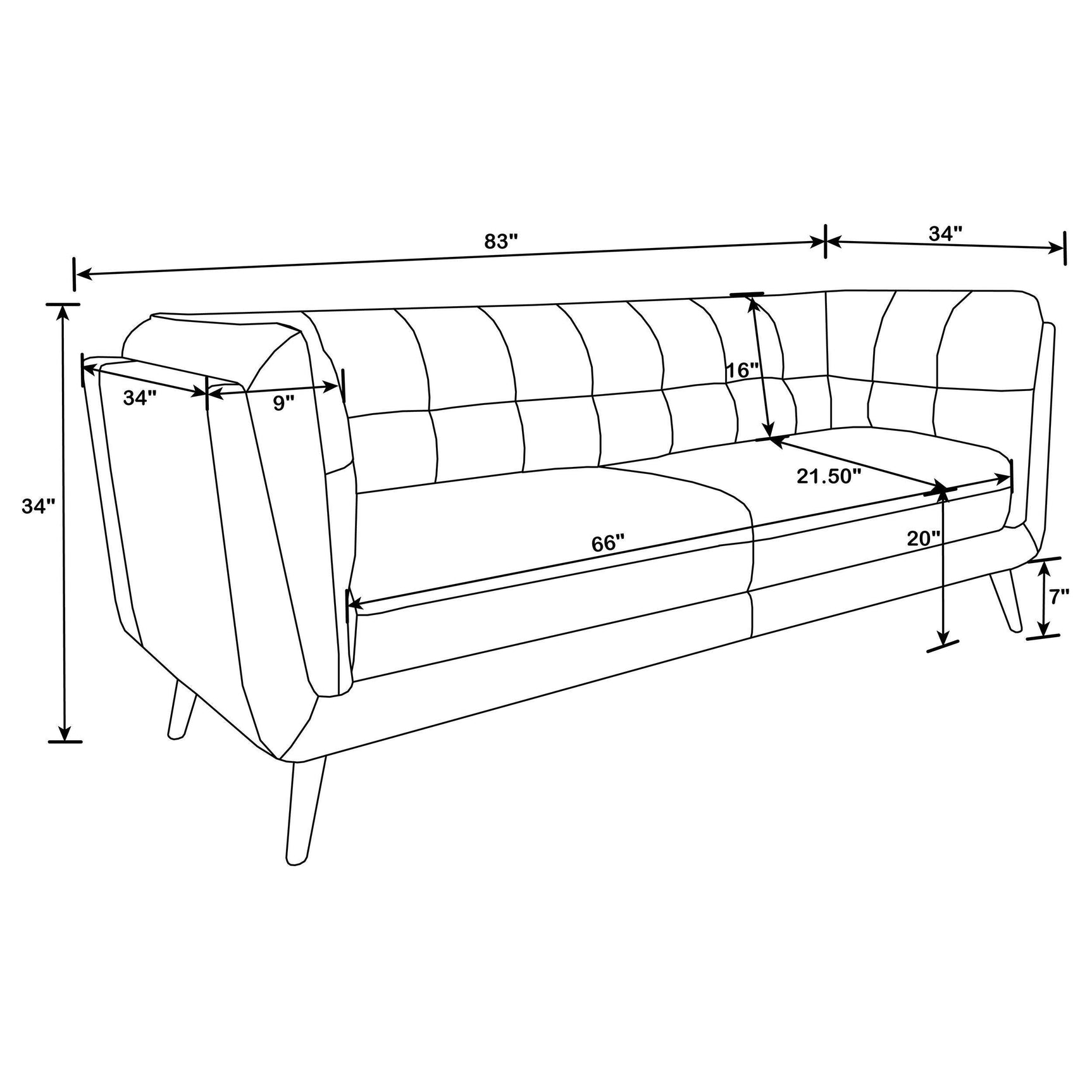 Thatcher Thatcher 3-piece Upholstered Tuxedo Arm Sofa Set Brown 509421-S3 - Ella Furniture