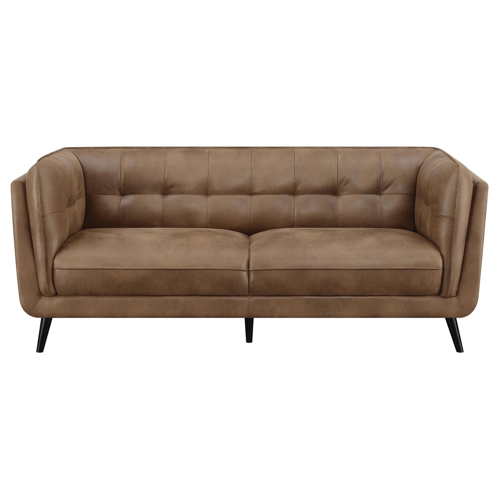 Thatcher Thatcher 3-piece Upholstered Tuxedo Arm Sofa Set Brown 509421-S3 - Ella Furniture