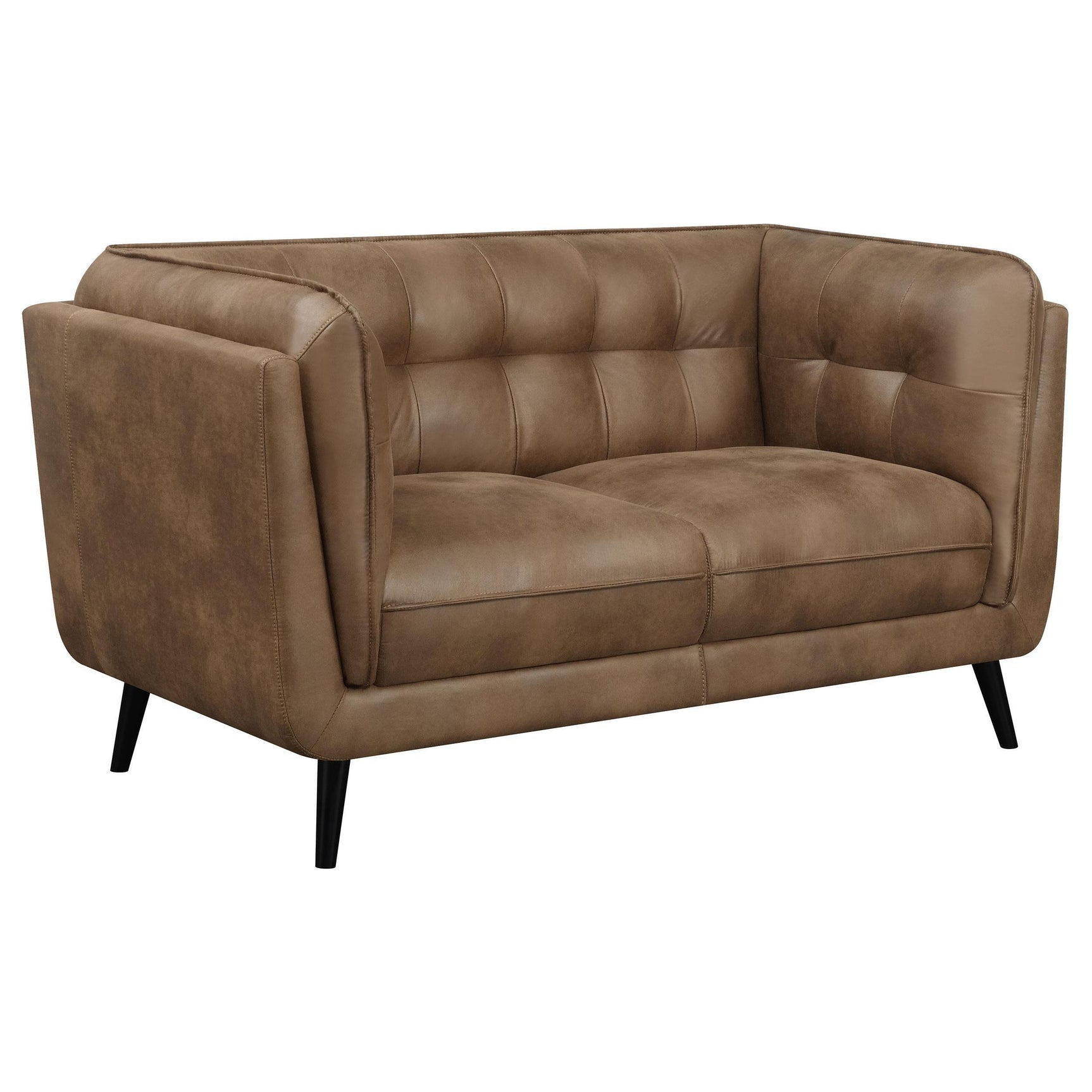 Thatcher Thatcher 3-piece Upholstered Tuxedo Arm Sofa Set Brown 509421-S3 - Ella Furniture