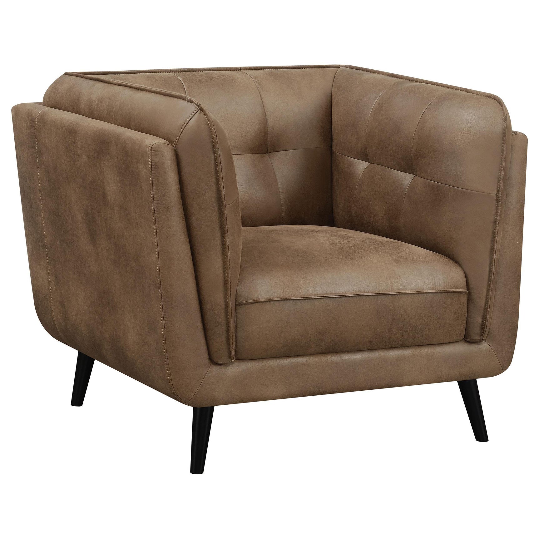 Thatcher Thatcher 3-piece Upholstered Tuxedo Arm Sofa Set Brown 509421-S3 - Ella Furniture