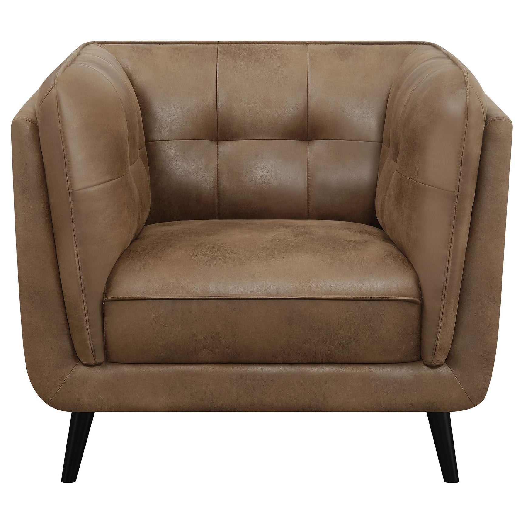 Thatcher Thatcher 3-piece Upholstered Tuxedo Arm Sofa Set Brown 509421-S3 - Ella Furniture