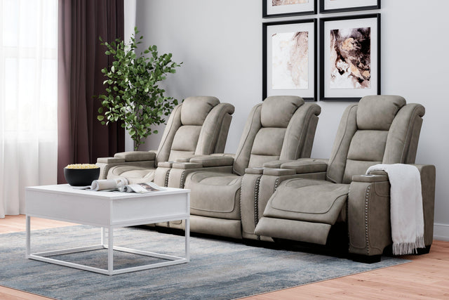 The Gray Man-den 3-Piece Home Theater Seating - Ella Furniture