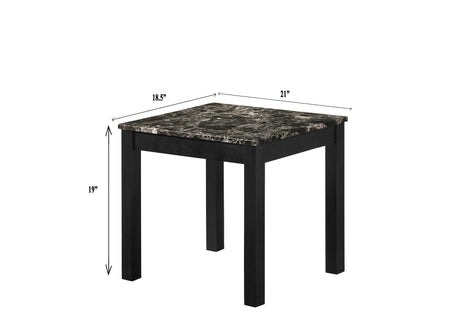 Thurner Marble-Black 3-Piece Coffee Table Set, Sleek Black Marble Top - Ella Furniture