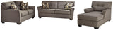 Tibbee Slate Sofa, Loveseat And Chaise - Ella Furniture