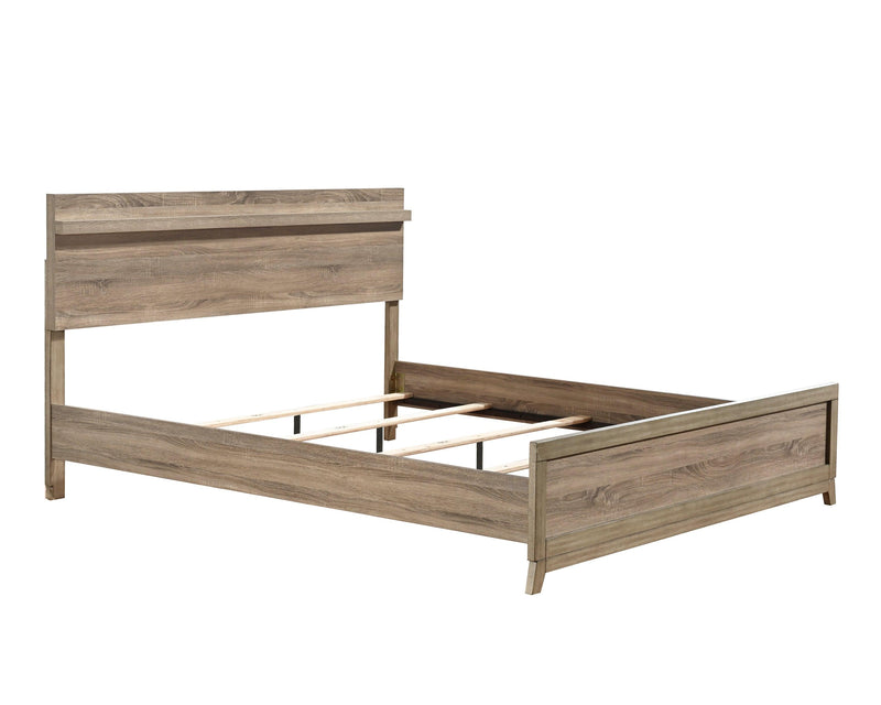 Tilston Brown Modern Contemporary Solid Wood And Veneers 2-Drawers Nightstand - Ella Furniture