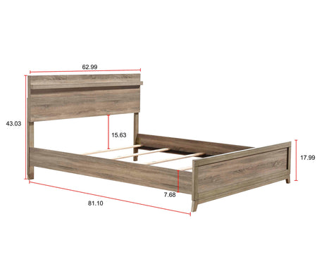 Tilston Brown Modern Contemporary Solid Wood And Veneers 2-Drawers Nightstand - Ella Furniture