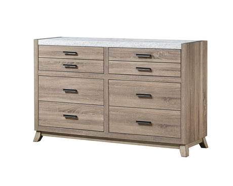 Tilston Brown Modern Contemporary Solid Wood And Veneers 5-Drawers Chest - Ella Furniture