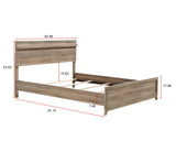 Tilston Brown Modern Contemporary Solid Wood And Veneers Bedroom Set - Ella Furniture