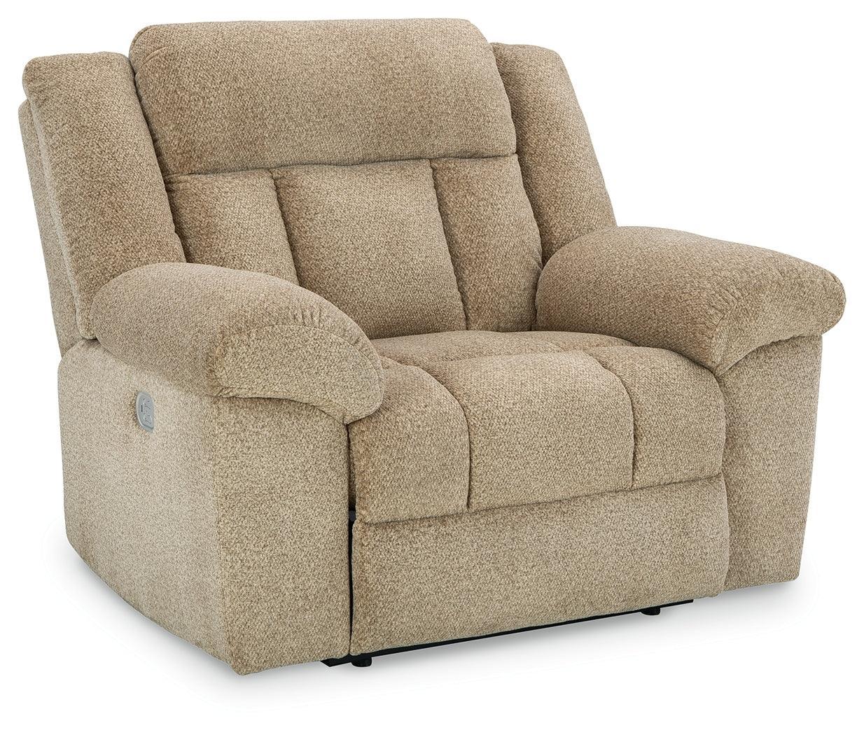 Tip-Off Wheat Chenille Power Recliner - Ella Furniture