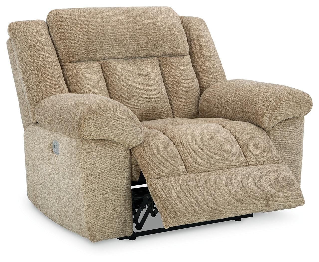 Tip-Off Wheat Chenille Power Recliner - Ella Furniture