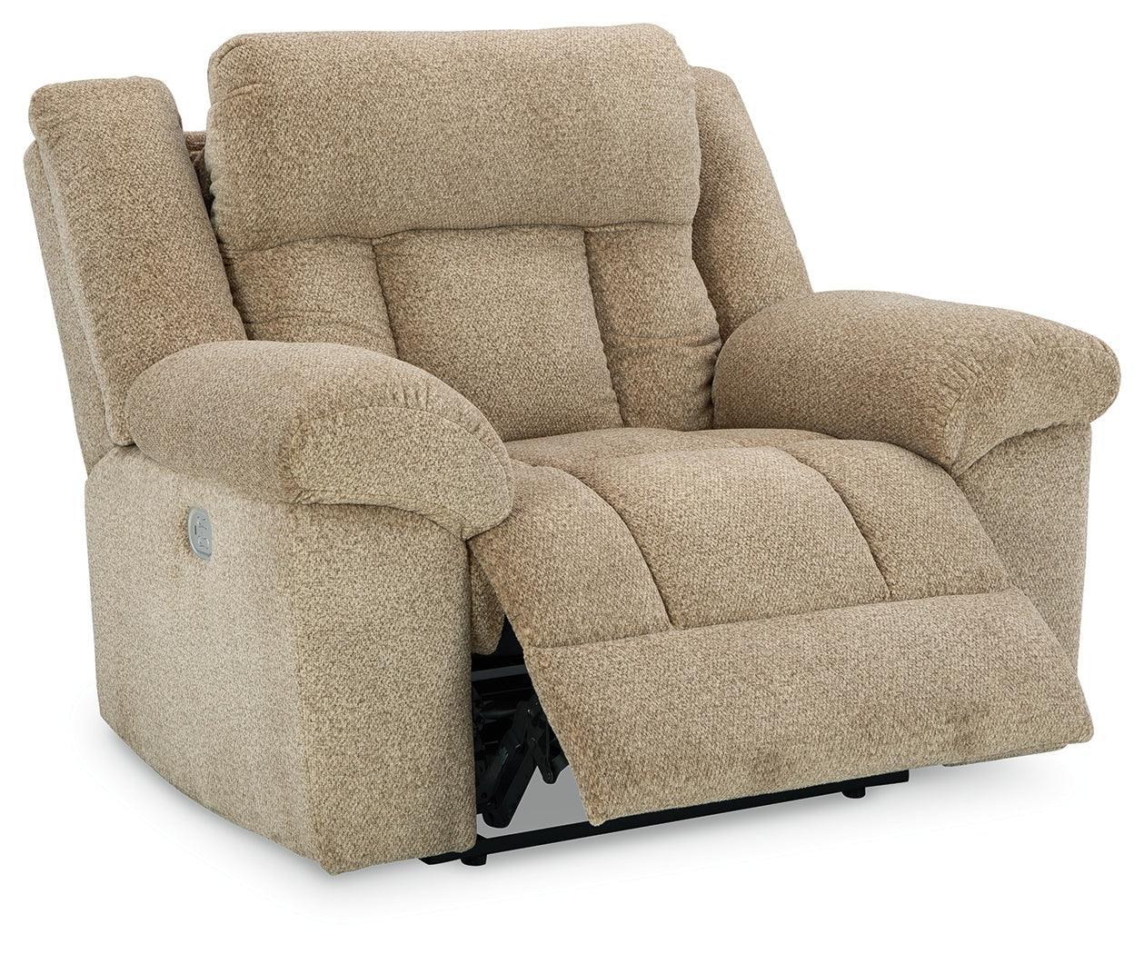 Tip-Off Wheat Chenille Power Recliner - Ella Furniture