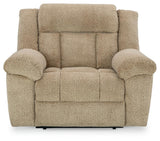 Tip-Off Wheat Chenille Power Recliner - Ella Furniture