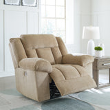 Tip-Off Wheat Chenille Power Recliner - Ella Furniture
