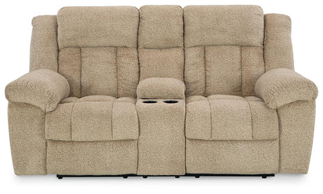 Tip-Off Wheat Chenille Power Reclining Loveseat - Ella Furniture