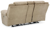 Tip-Off Wheat Chenille Power Reclining Loveseat - Ella Furniture