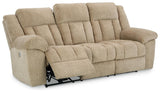Tip-Off Wheat Chenille Power Reclining Sofa - Ella Furniture