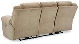 Tip-Off Wheat Chenille Power Reclining Sofa - Ella Furniture