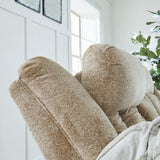 Tip-Off Wheat Chenille Power Reclining Sofa - Ella Furniture