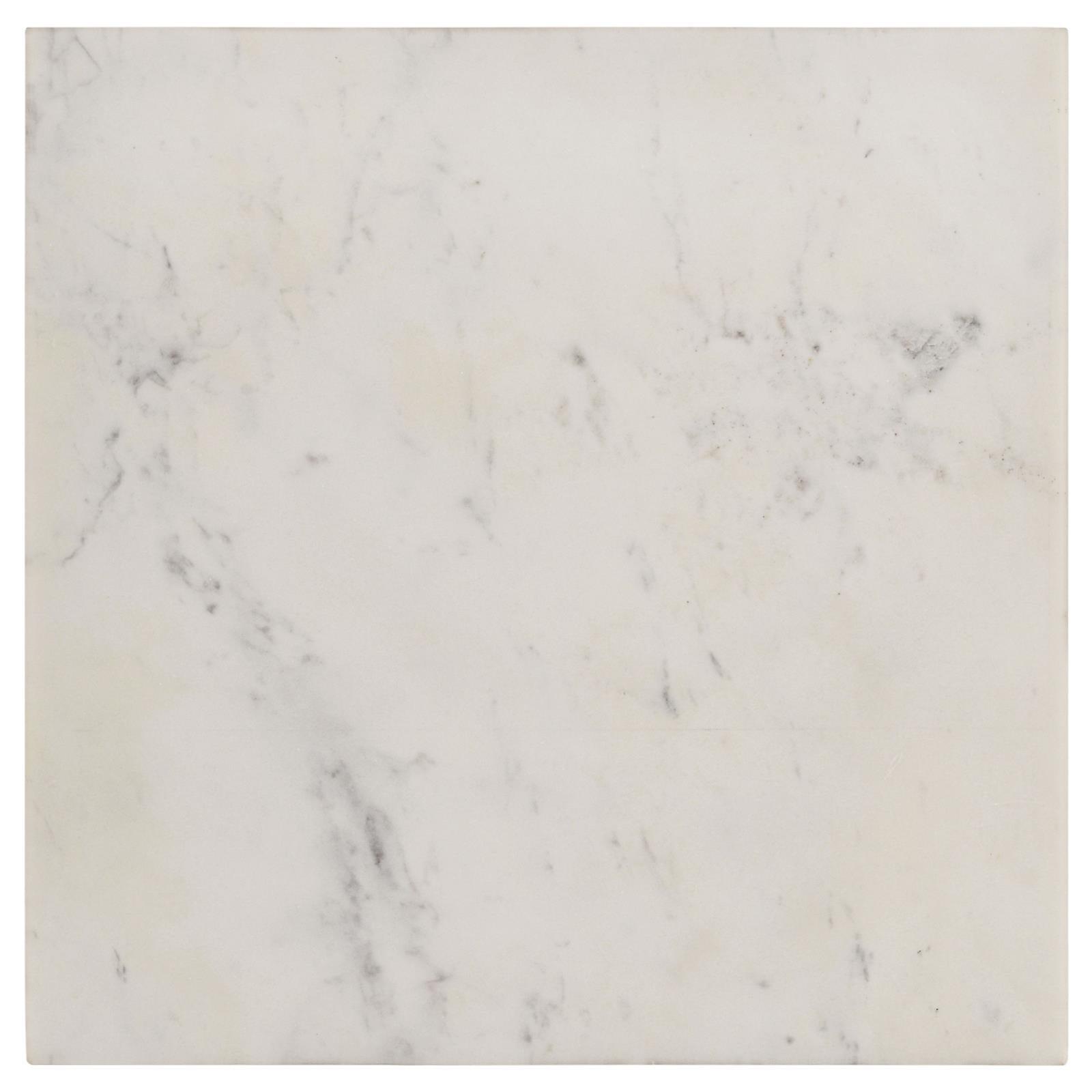 Tobin Square Marble Top End Table White And Black 707697 - Ella Furniture