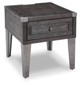 Todoe Dark Gray 2 End Tables - Ella Furniture