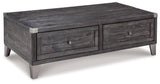 Todoe Dark Gray Coffee Table With 1 End Table - Ella Furniture