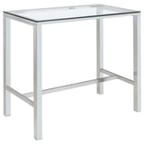 Tolbert 5-piece Bar Set with Acrylic Chairs Clear and Chrome 104873-S5 - Ella Furniture