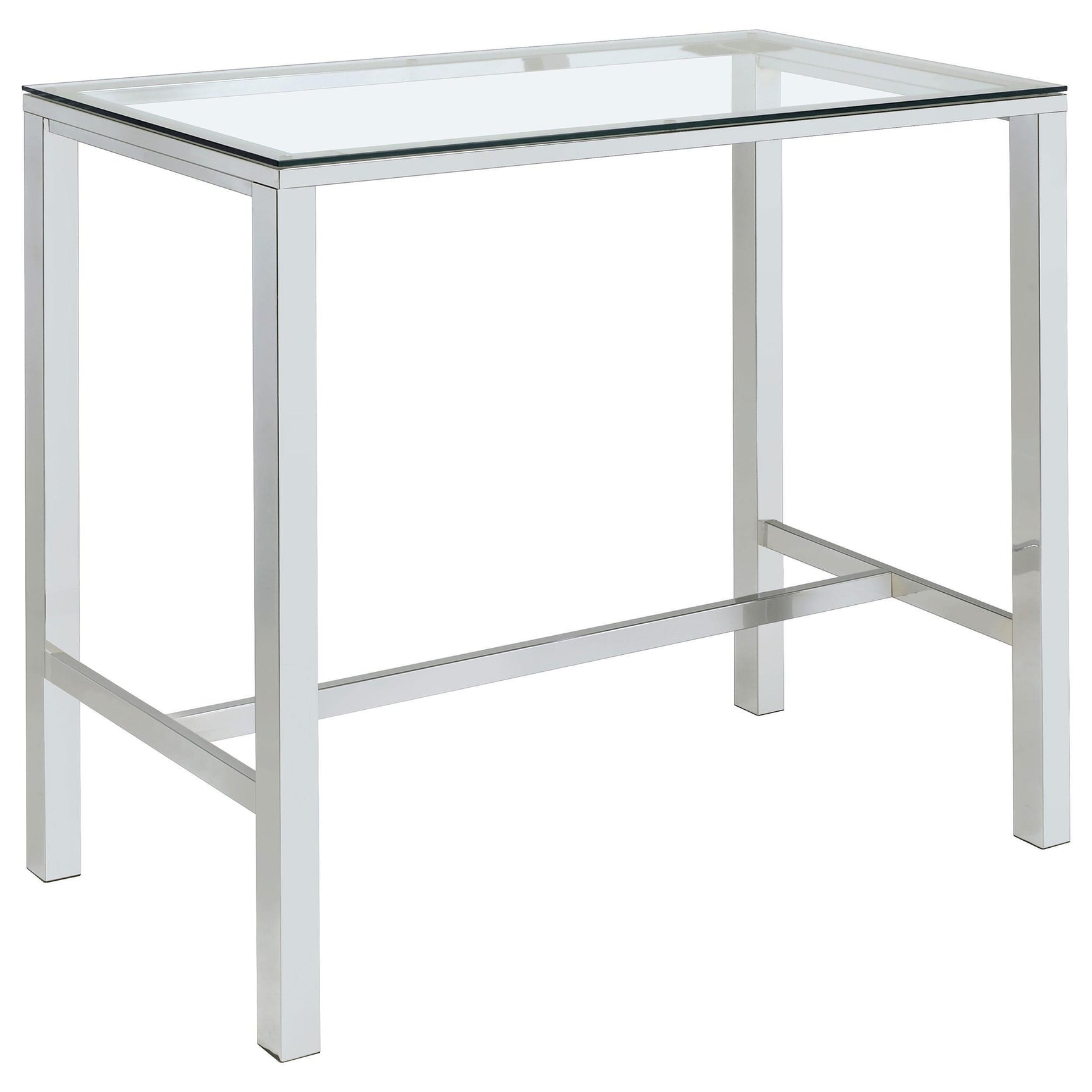 Tolbert 5-piece Bar Set with Acrylic Chairs Clear and Chrome 104873-S5 - Ella Furniture