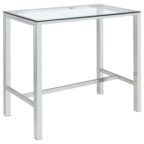 Tolbert 5-piece Bar Set with Acrylic Chairs Clear and Chrome 104873-S5 - Ella Furniture