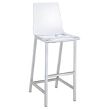 Tolbert 5-piece Bar Set with Acrylic Chairs Clear and Chrome 104873-S5 - Ella Furniture
