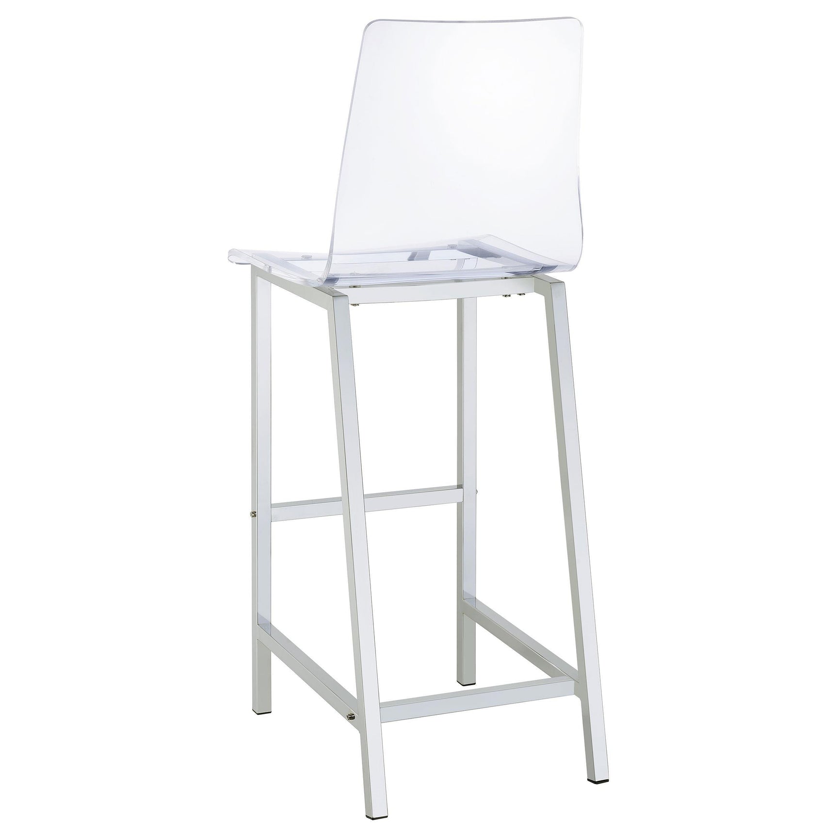 Tolbert 5-piece Bar Set with Acrylic Chairs Clear and Chrome 104873-S5 - Ella Furniture
