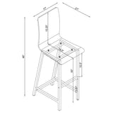 Tolbert 5-piece Bar Set with Acrylic Chairs Clear and Chrome 104873-S5 - Ella Furniture