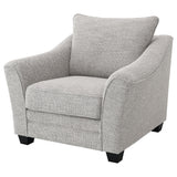 Tomkins Boucle Upholstered Chair Light Grey 509673 - Ella Furniture
