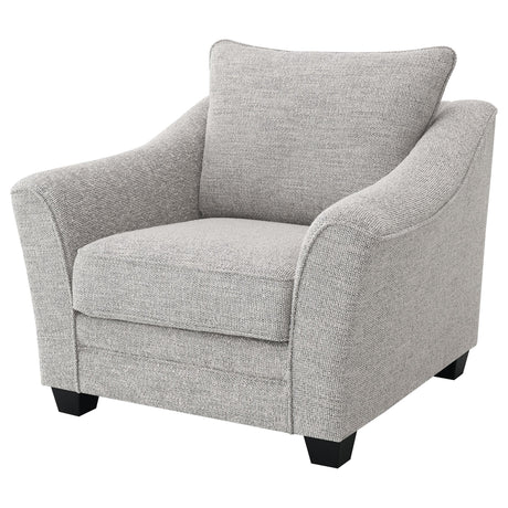 Tomkins Boucle Upholstered Chair Light Grey 509673 - Ella Furniture
