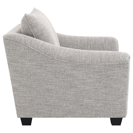 Tomkins Boucle Upholstered Chair Light Grey 509673 - Ella Furniture