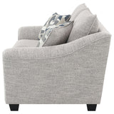 Tomkins Boucle Upholstered Loveseat Light Grey 509672 - Ella Furniture